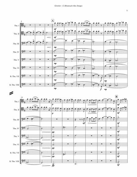 L’Almanach Aux Images Suite for 8-part Trombone Ensemble