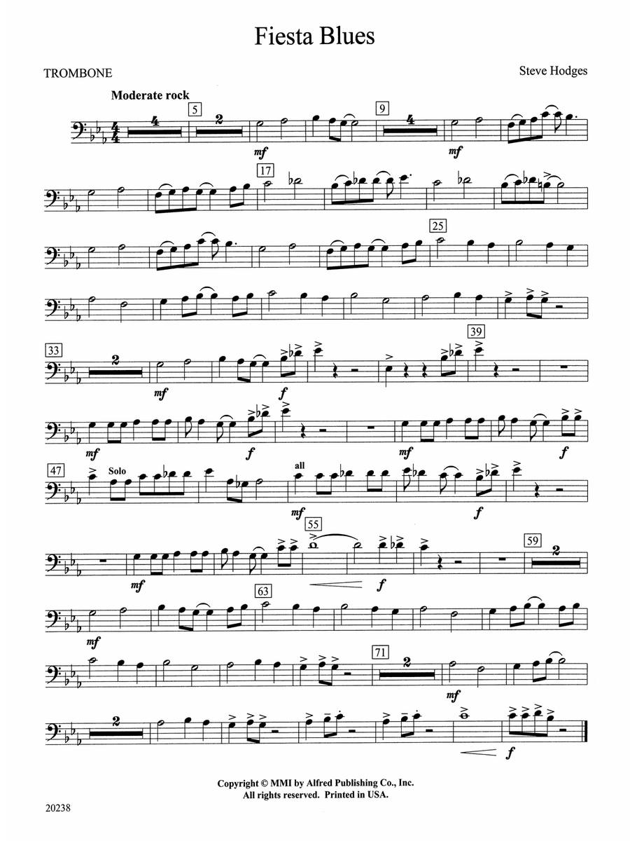 Fiesta Blues: 1st Trombone