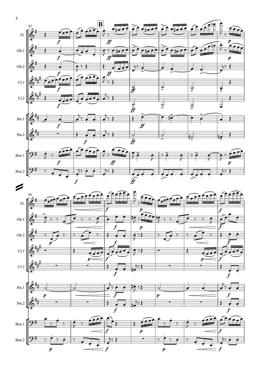 Gouvy: Petite Suite Gauloise Op.90 Mvt.IV Tambourin - nonet Woodwind Quintet scores gallery preview page 6