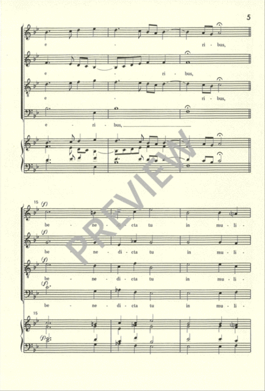 Ave Maria Ave Maria 4-Part scores gallery preview page 6