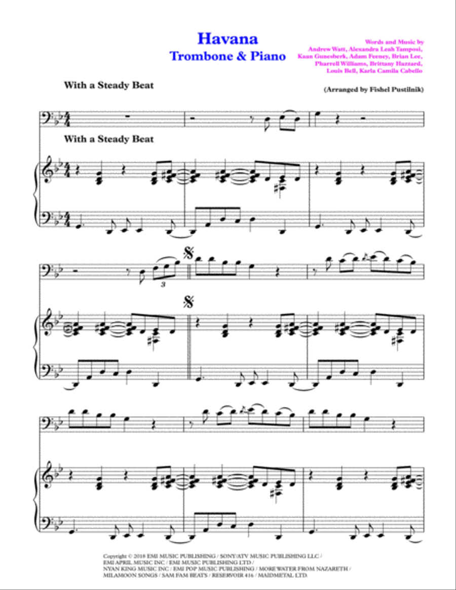 Havana Piano scores gallery preview page 2