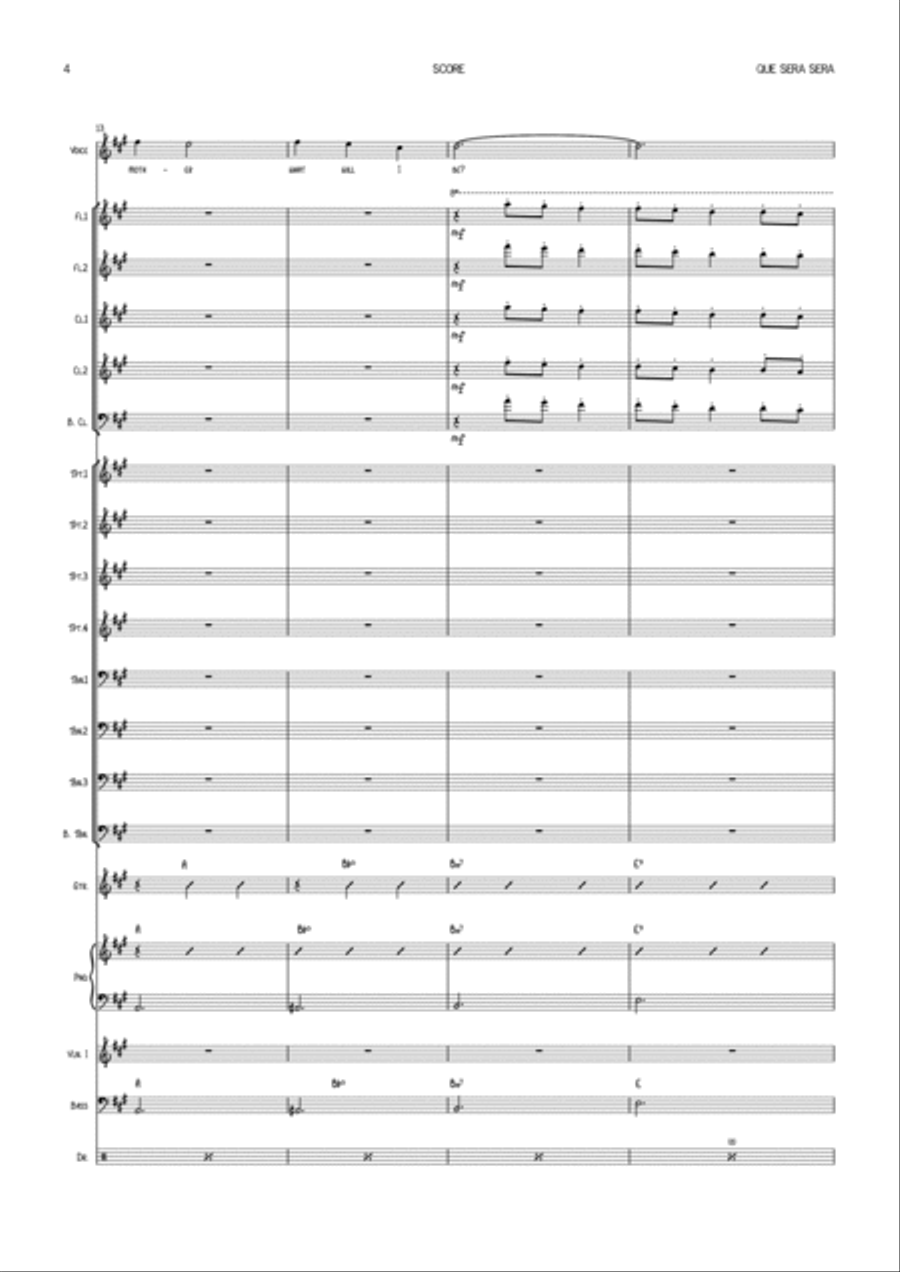 Que Sera, Sera (whatever Will Be, Will Be) Jazz Ensemble scores gallery preview page 4