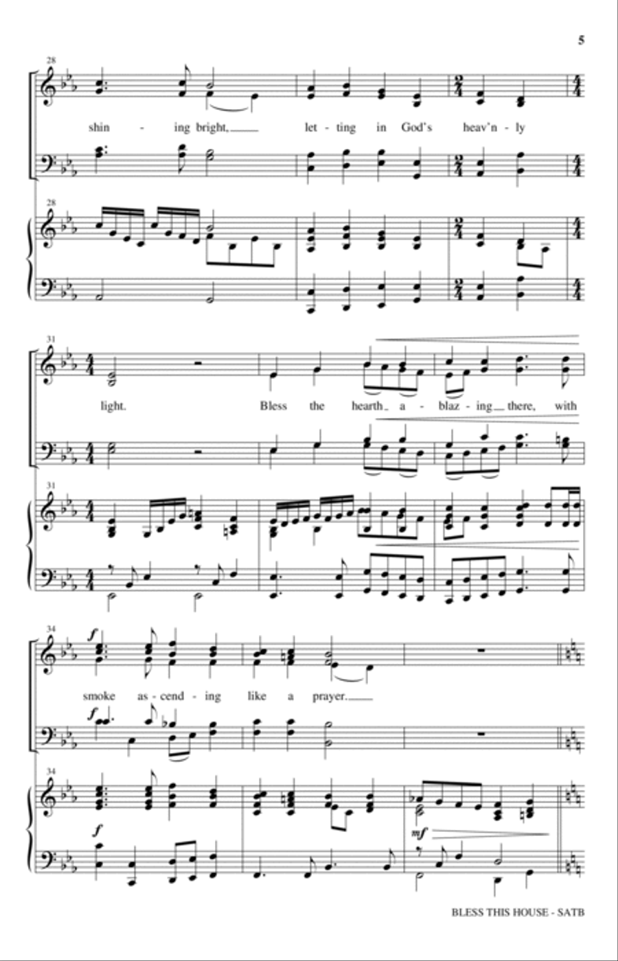 Bless This House 4-Part scores gallery preview page 4