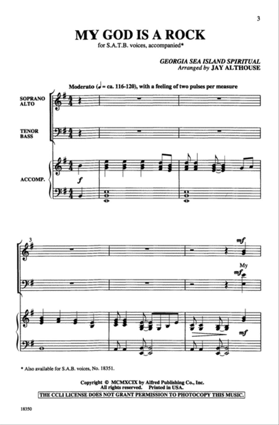 My God Is a Rock 4-Part scores gallery preview page 3