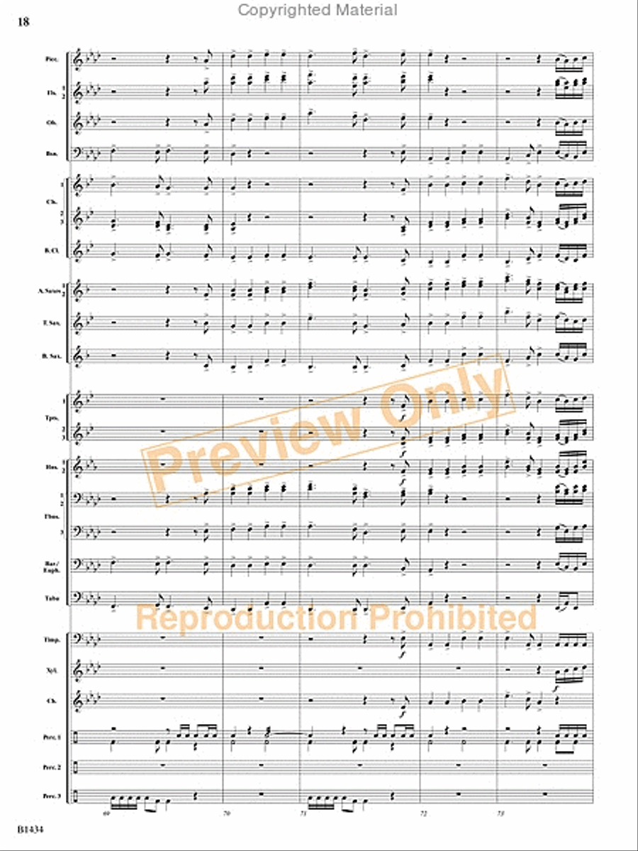 A Frontier Fought and a City Found Concert Band scores gallery preview page 16