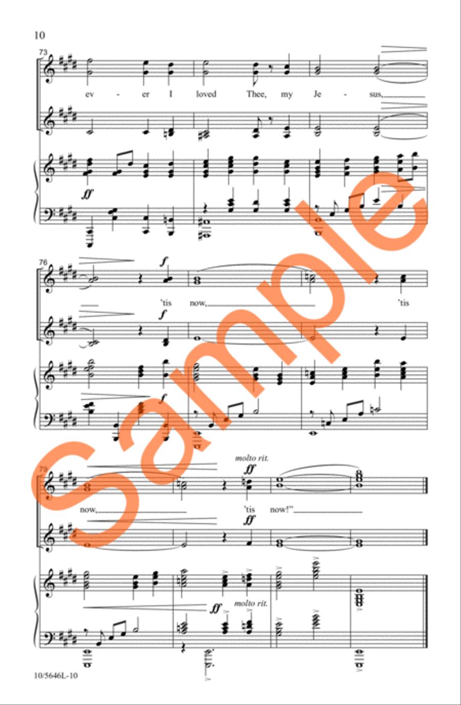 My Jesus, I Love Thee SSAA scores gallery preview page 10