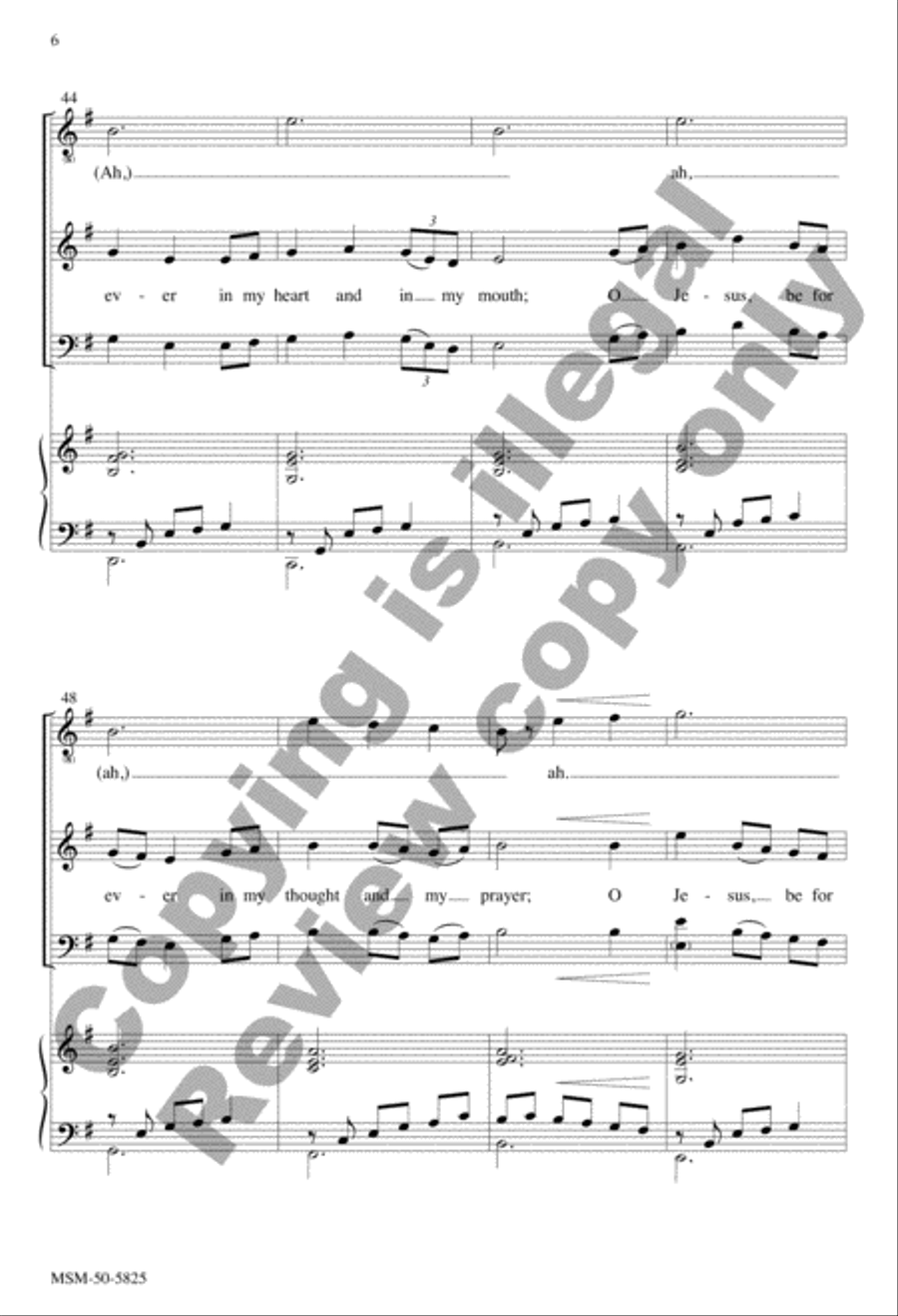 O Jesus, Every Moment (Bí, a Íosa, Im Chroíse) 4-Part scores gallery preview page 6
