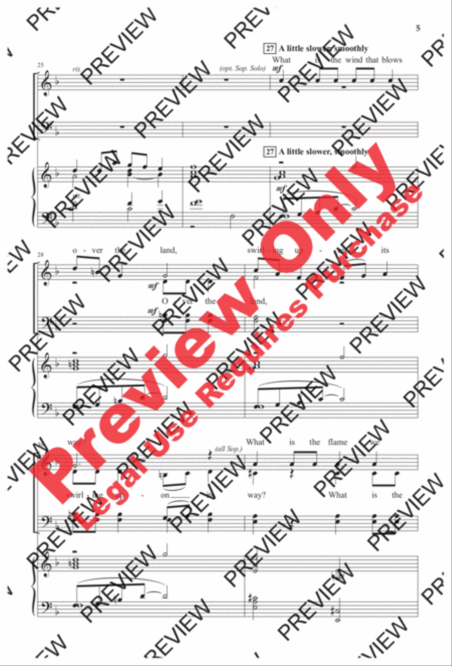 A Mighty Wind Blows over the Land 4-Part scores gallery preview page 5
