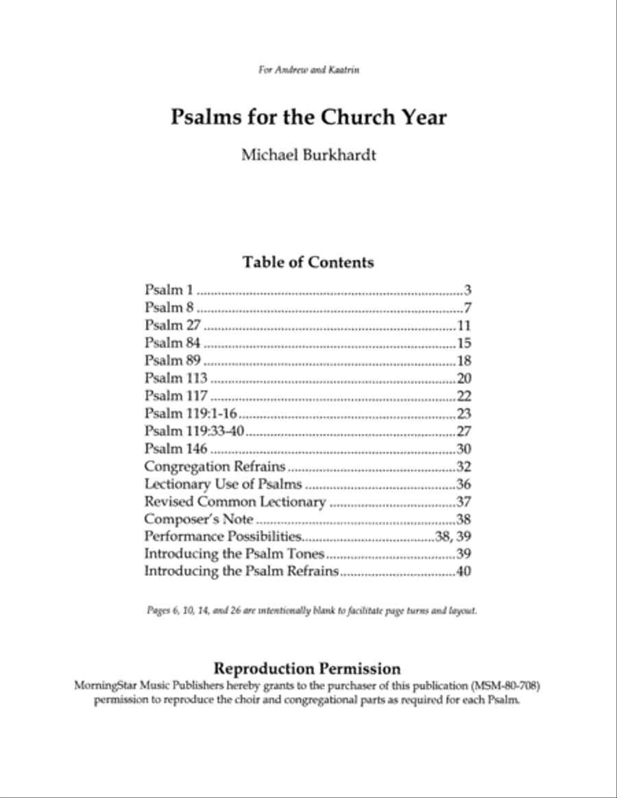Psalms for the Church Year SSA scores gallery preview page 2