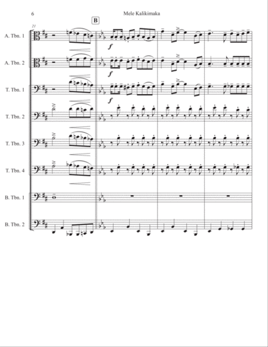 Mele Kalikimaka Mele Kalikimaka Brass Ensemble scores gallery preview page 6