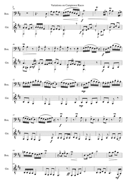 Variations on Camptown Races for bassoon and guitar image number null