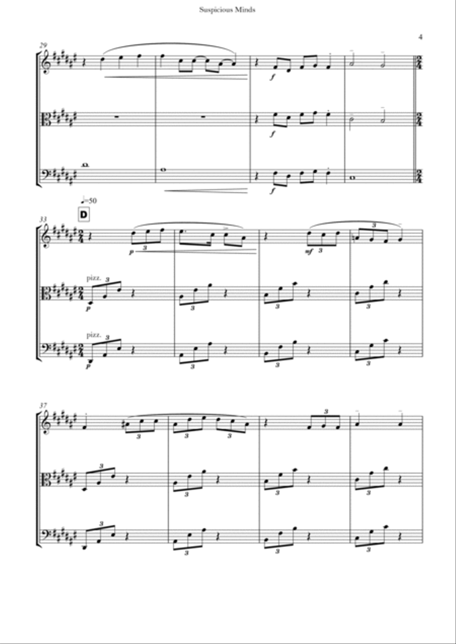 Suspicious Minds Suspicious Minds String Trio scores gallery preview page 4