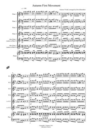 Autumn "four seasons" for Flute Quartet