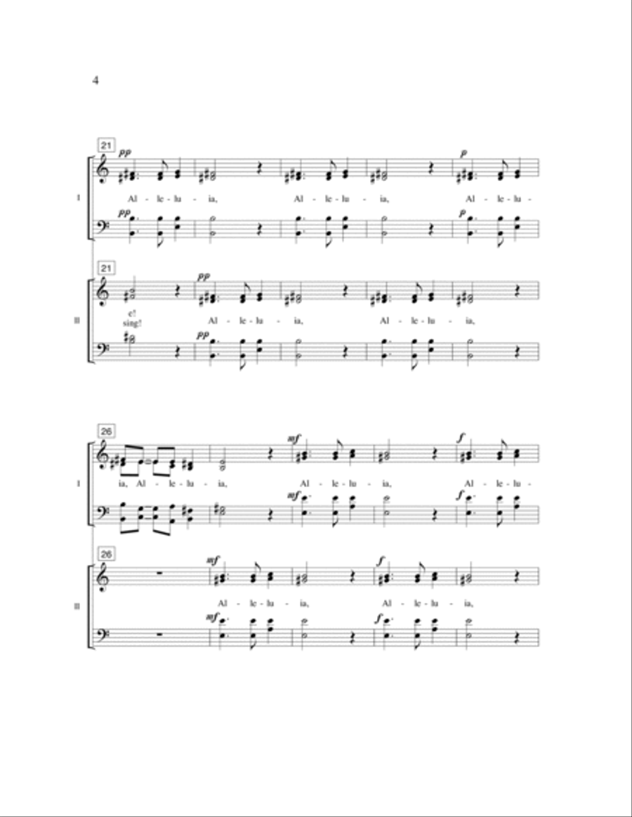 O Filii et Filiae 4-Part scores gallery preview page 7