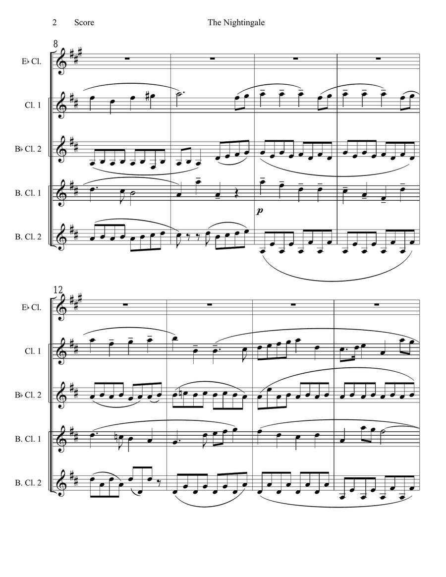 Gli Uccelli Gli Uccelli Woodwind Ensemble scores gallery preview page 3