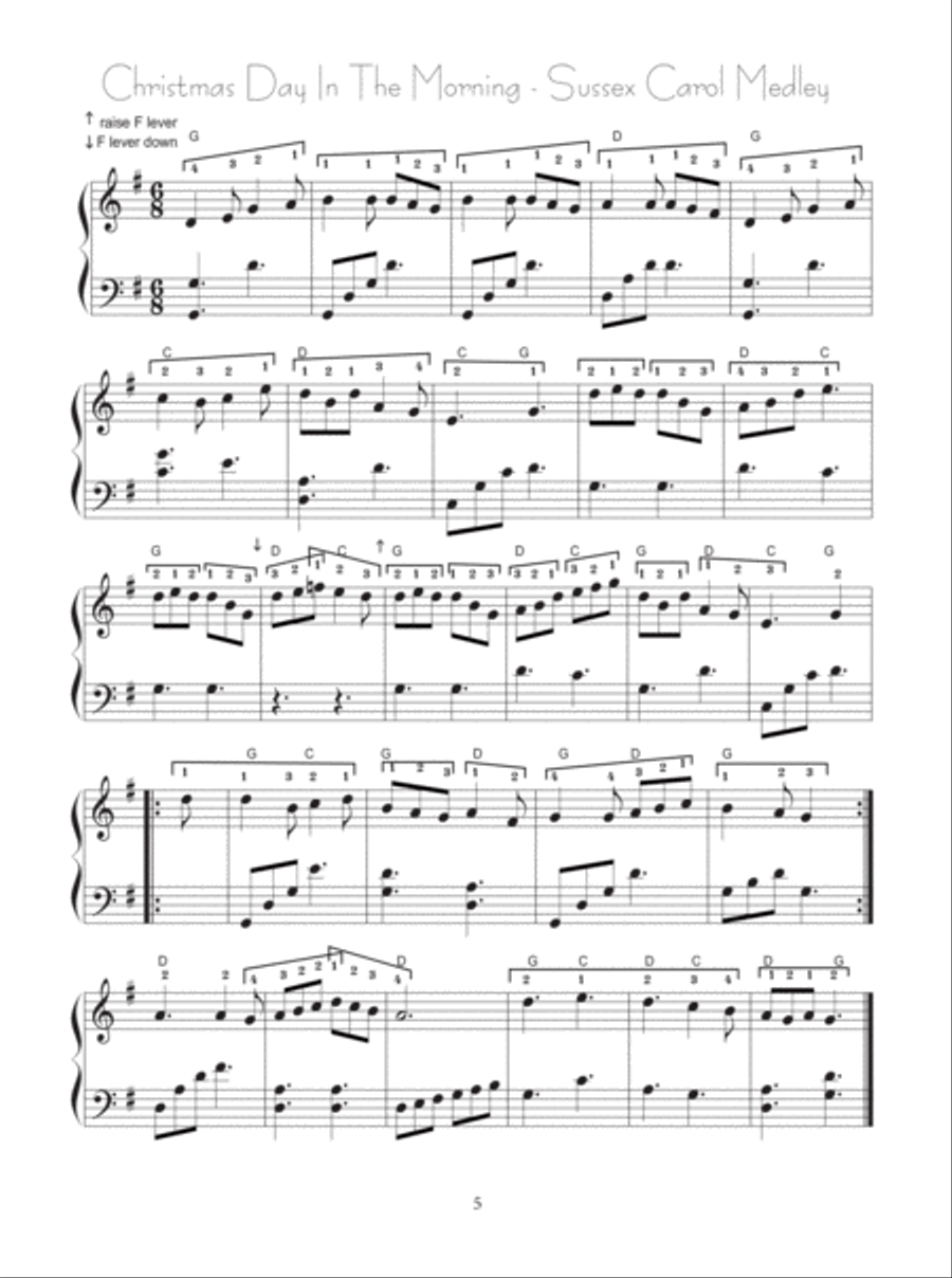 English Carols for Celtic Harp Pedal Harp scores gallery preview page 6
