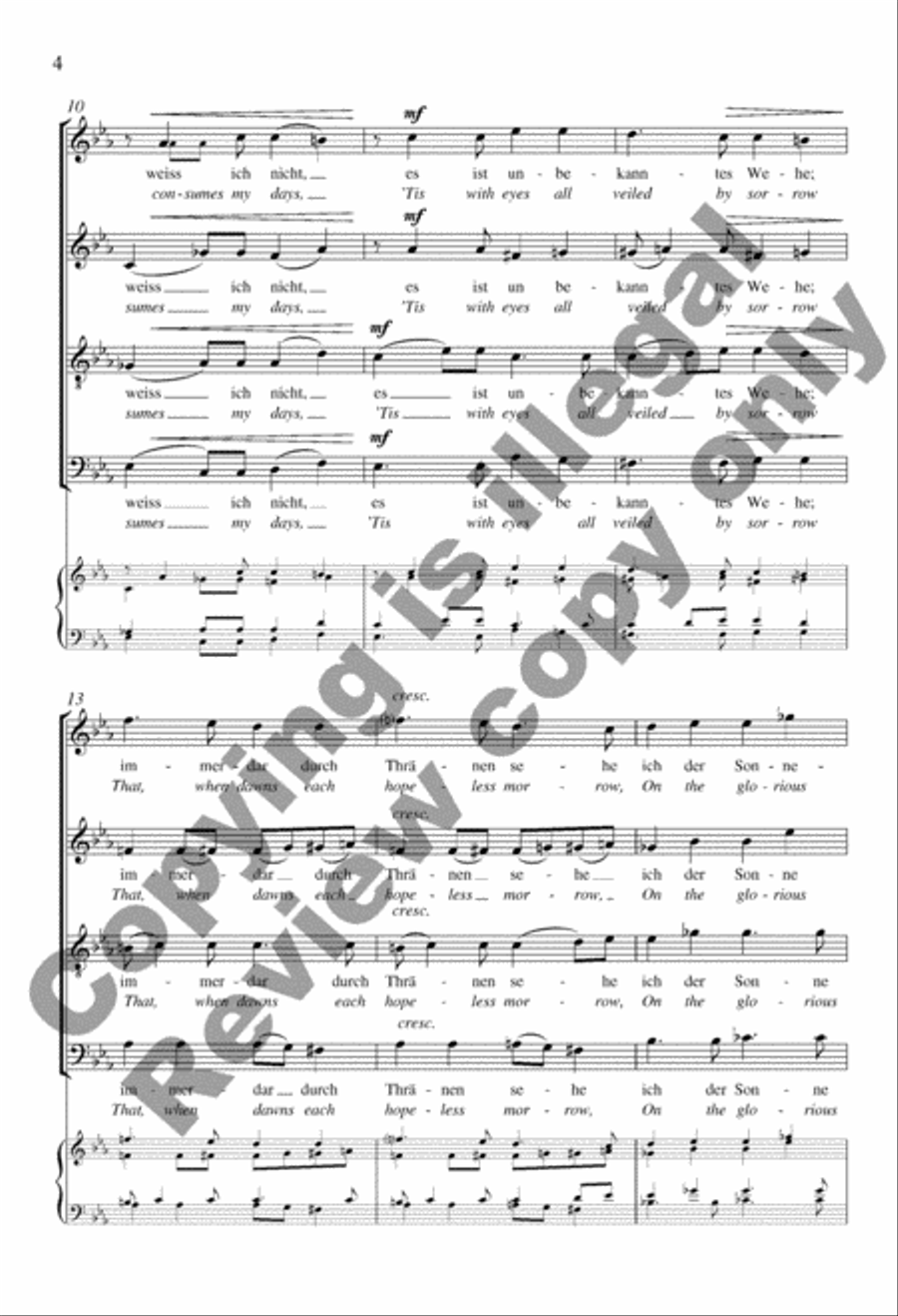 Verborgenheit (Concealment) 4-Part scores gallery preview page 4