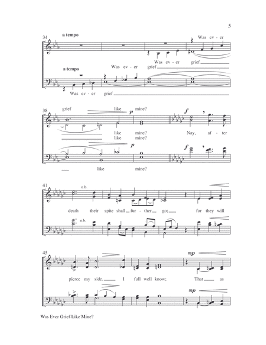 Was Ever Grief Like Mine? 4-Part scores gallery preview page 4