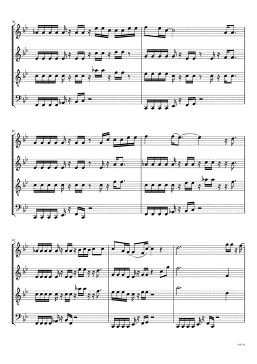 I Wouldn't Want To Be Like You Woodwind Quartet scores gallery preview page 6
