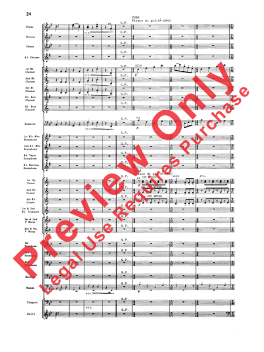 Third Suite (I. March, II. Waltz, III. Rondo) Concert Band scores gallery preview page 26