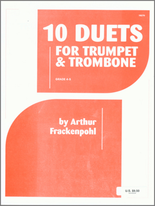 Book cover for 10 Duets For Trumpet And Trombone