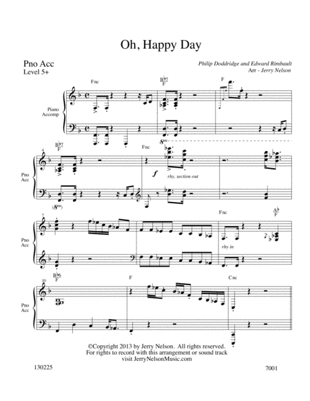 O Happy Day (Arrangements Level 3-6 for TENOR SAX + Written Acc) Hymns image number null
