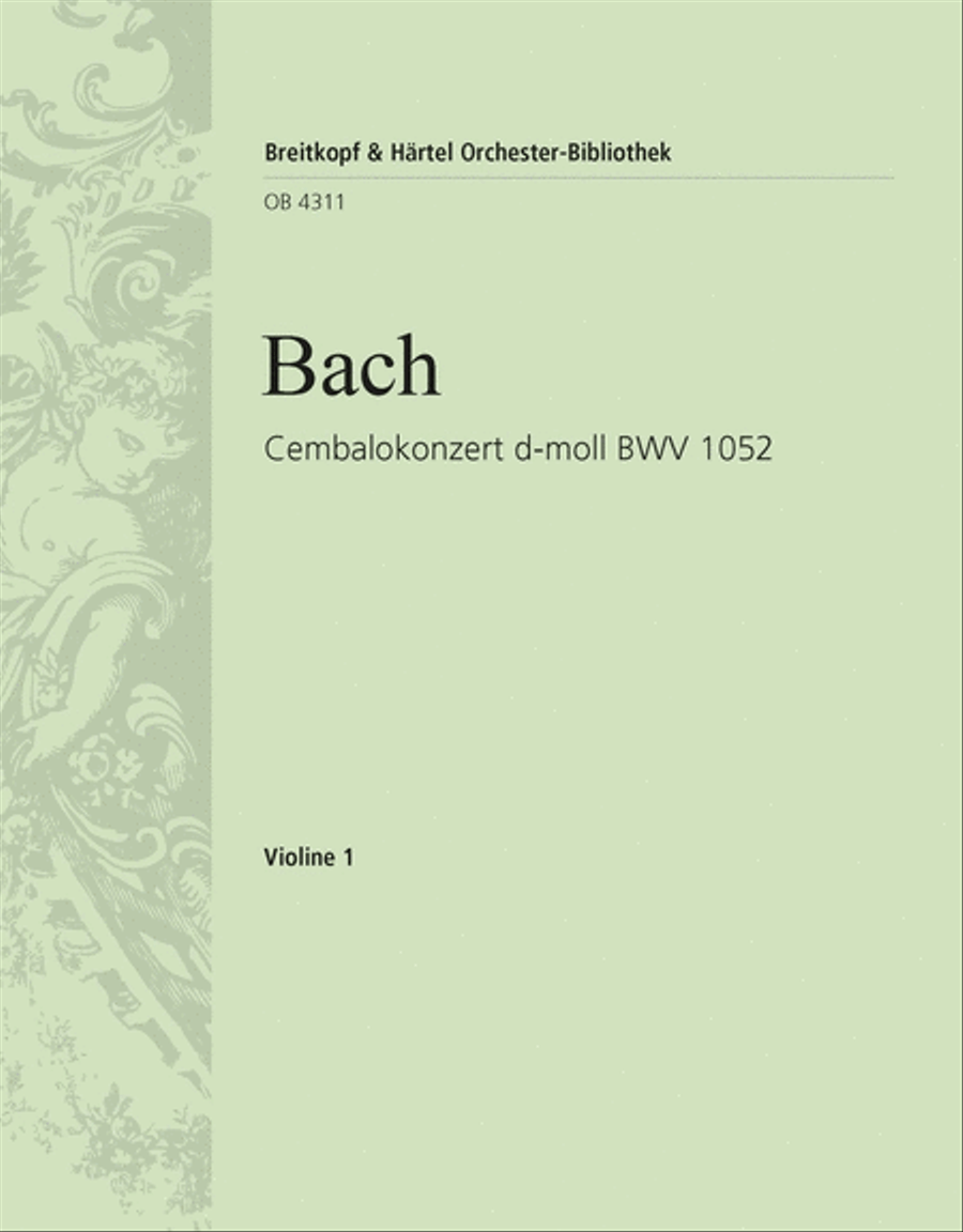 Harpsichord Concerto in D minor BWV 1052 Orchestra scores gallery preview page 1