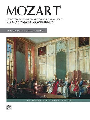 Book cover for Mozart -- Selected Intermediate to Early Advanced Piano Sonata Movements