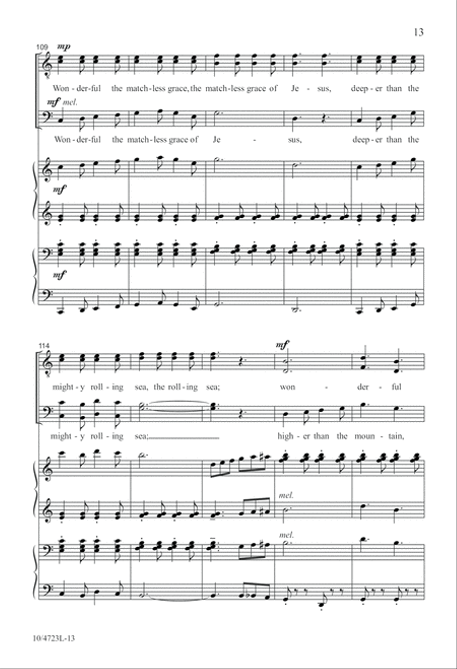 Wonderful Grace of Jesus TTBB scores gallery preview page 13