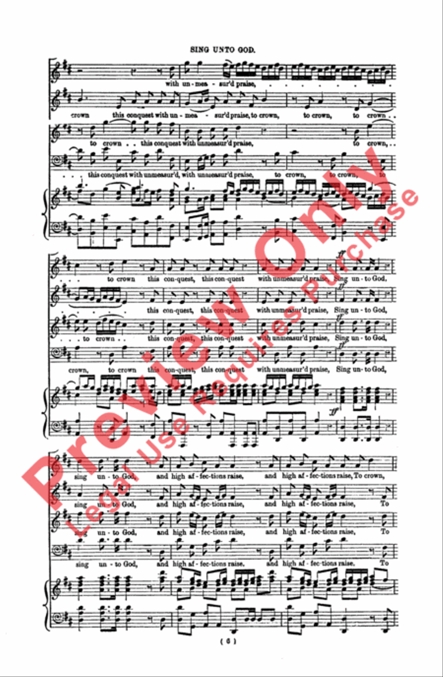 Sing Unto God 4-Part scores gallery preview page 6