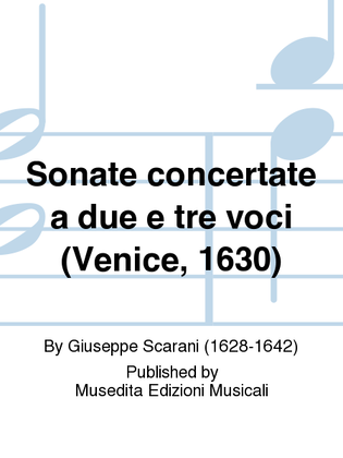 Book cover for Sonate concertate a due e tre voci (Venezia, 1630)