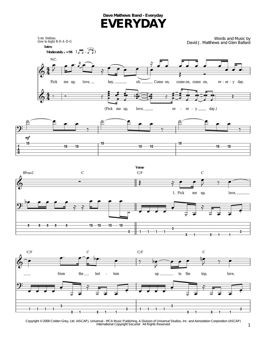 Everyday Acoustic Guitar scores gallery preview page 1