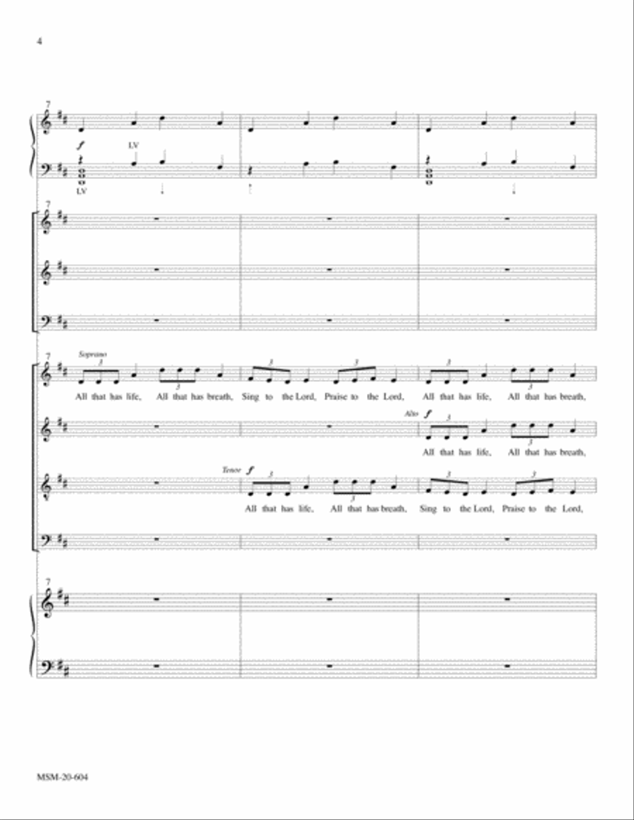 Let the Whole Creation Cry 4-Part scores gallery preview page 3