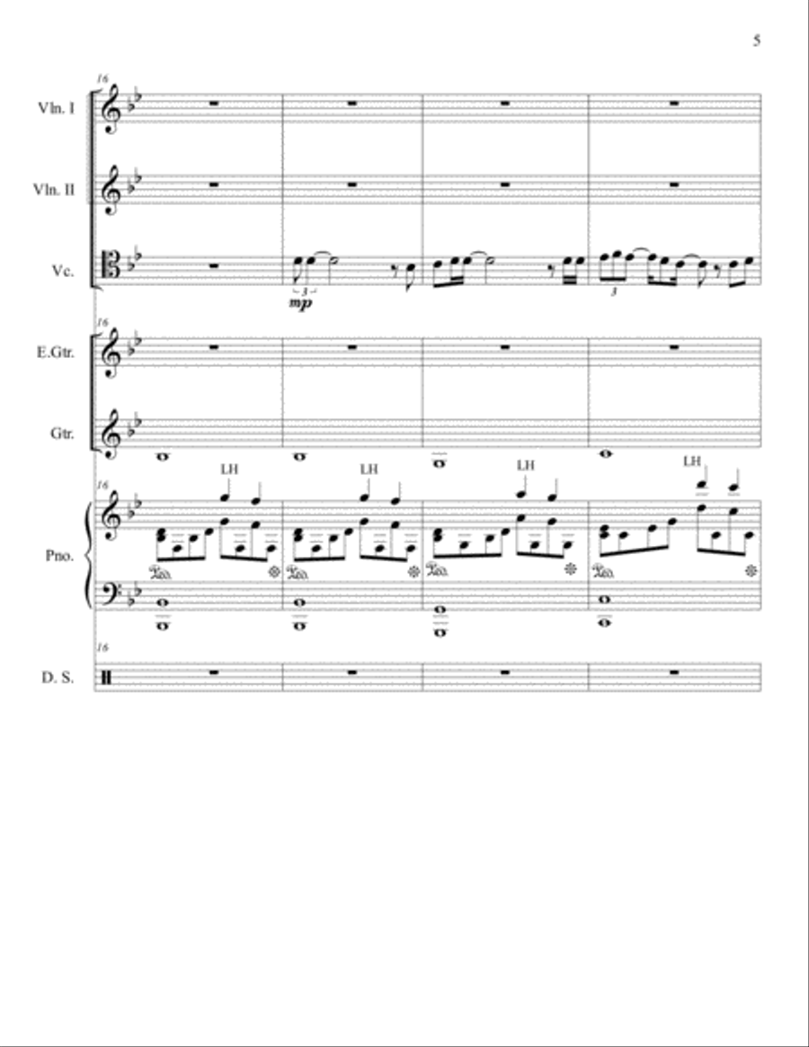 Bohemian Rhapsody Piano Trio scores gallery preview page 5