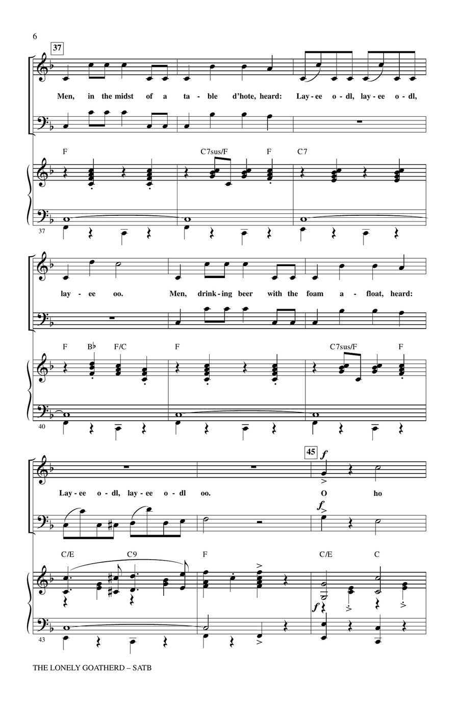 The Lonely Goatherd (from The Sound of Music) (arr. Mark Brymer) 4-Part scores gallery preview page 5