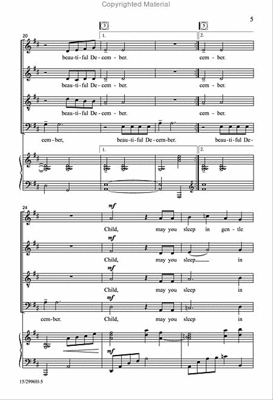 Beautiful December Beautiful December 4-Part scores gallery preview page 5