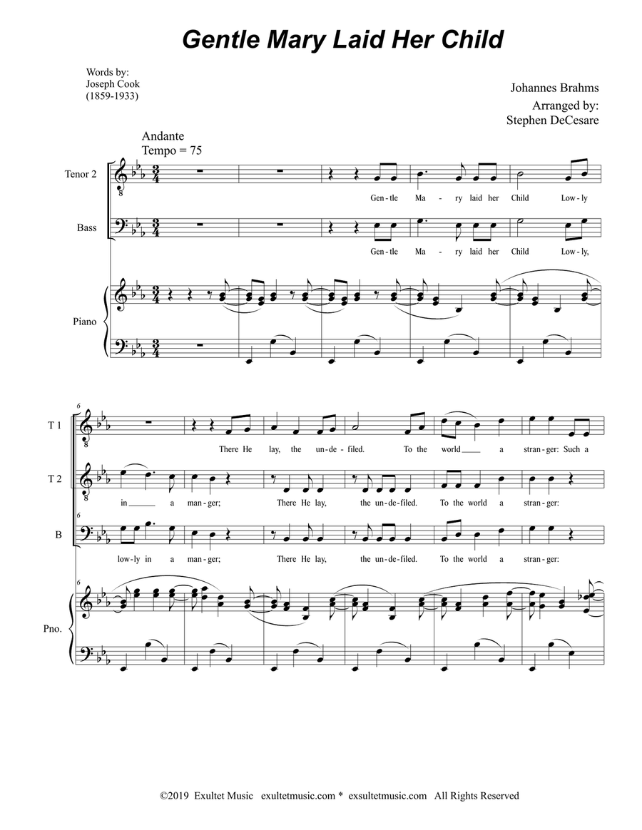 Gentle Mary Laid Her Child (TTB) TTB scores gallery preview page 2