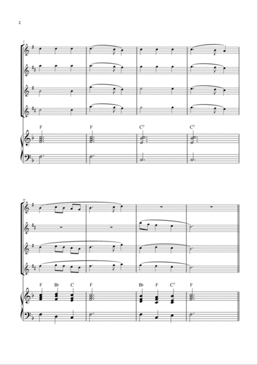 My Country 'Tis of Thee (America) Saxophone Quartet scores gallery preview page 2