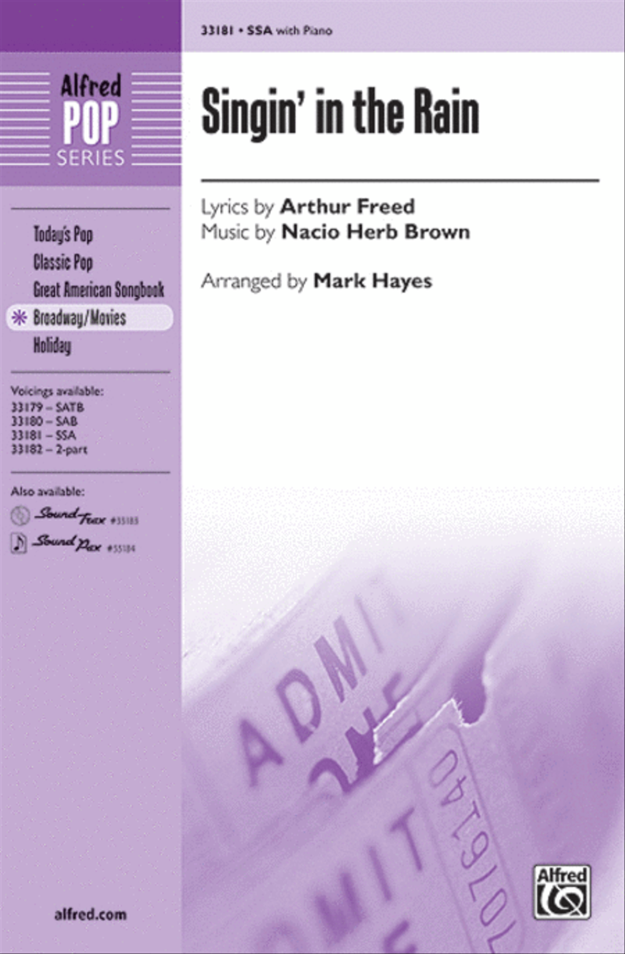 Singin' in the Rain Women's Choir scores gallery preview page 1