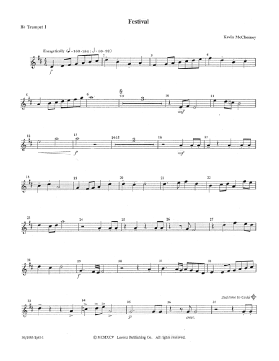 Festival - Instrumental Parts for Brass and Timpani Score scores gallery preview page 3