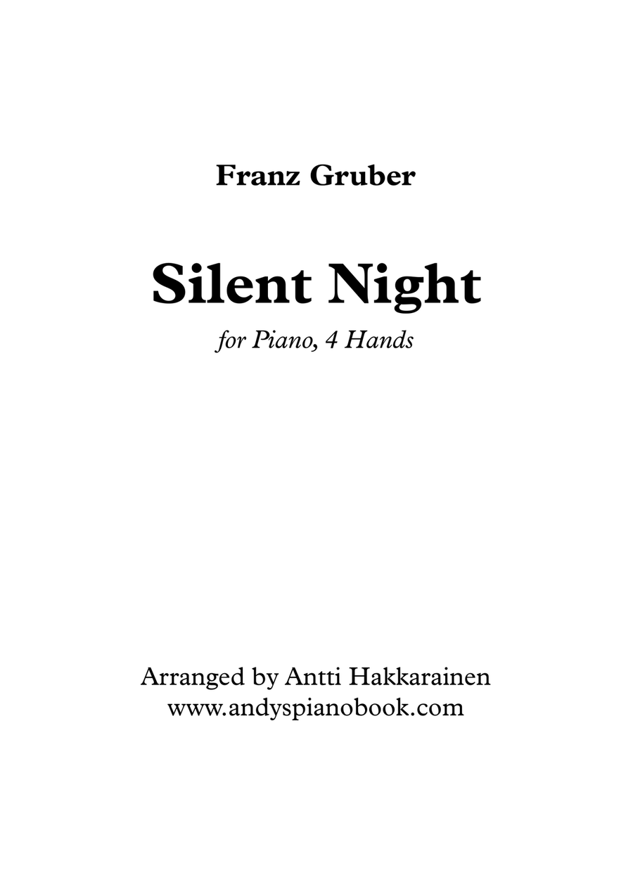 Silent Night - Piano, 4 Hands 1 Piano, 4-Hands scores gallery preview page 1