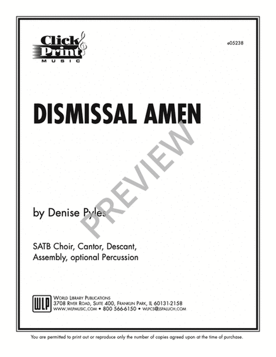 Dismissal Amen