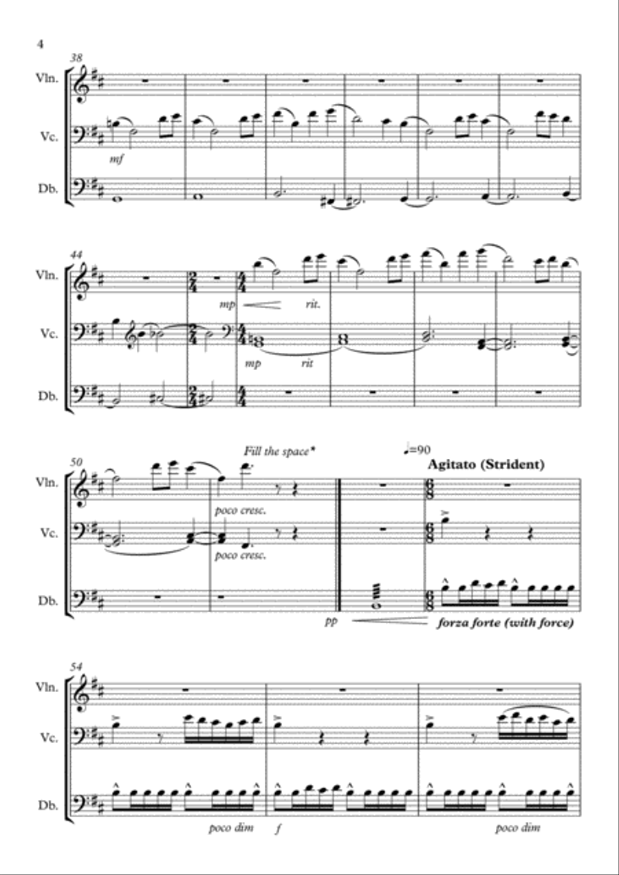 Orpheus: Un Amore Immortale (A Cinematic String Trio Symphony) String Trio scores gallery preview page 5