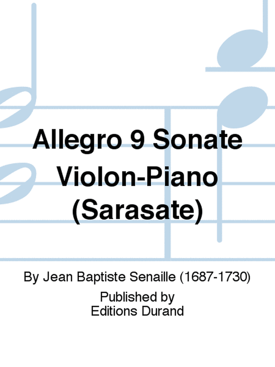 Allegro 9 Sonate Violon-Piano (Sarasate)