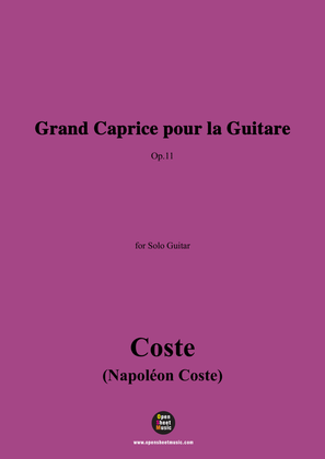 Book cover for Coste-Grand Caprice pour la Guitare,Op.11,for Guitar