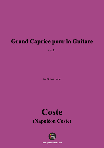 Coste-Grand Caprice pour la Guitare,Op.11,for Guitar image number null