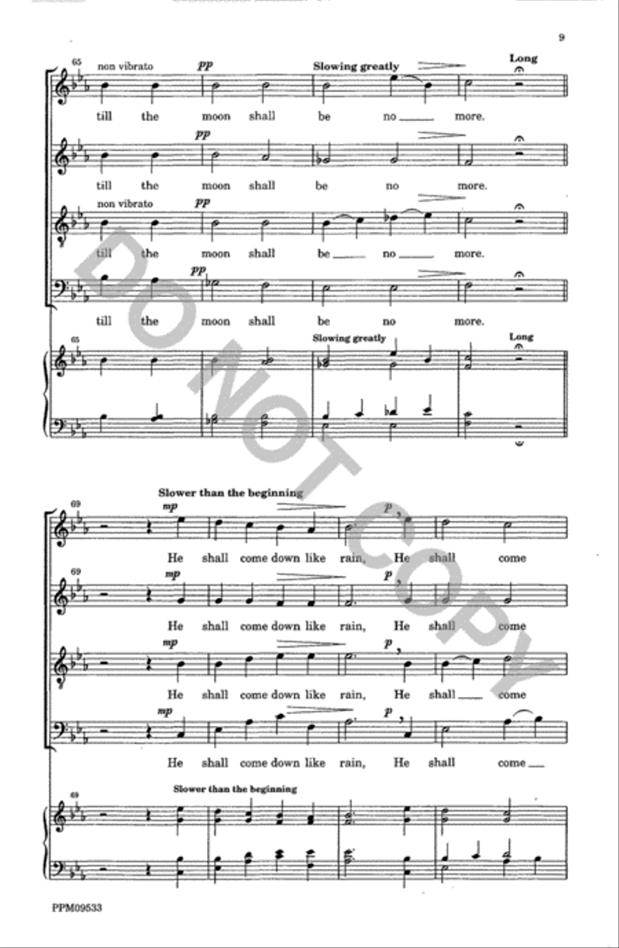 He Shall Come Down Like Rain 4-Part scores gallery preview page 10