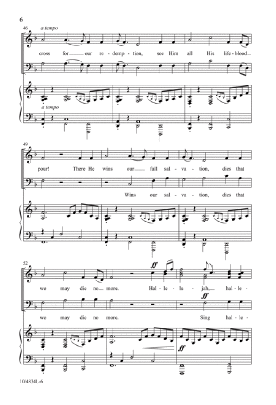 Glory to the Risen Lamb! 4-Part scores gallery preview page 6