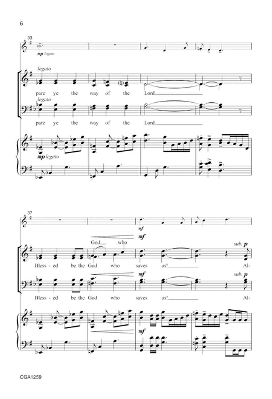 A Festive Hosanna 4-Part scores gallery preview page 6