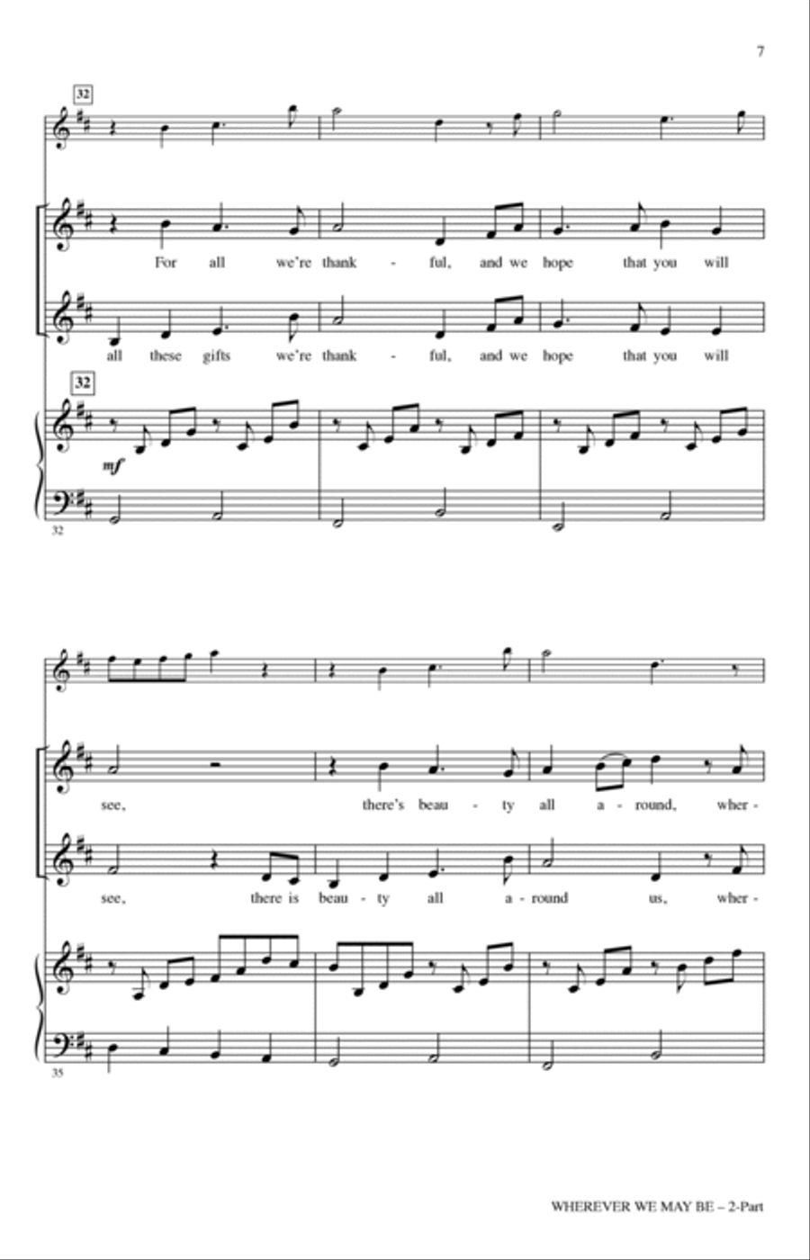 Wherever We May Be 2-Part scores gallery preview page 6